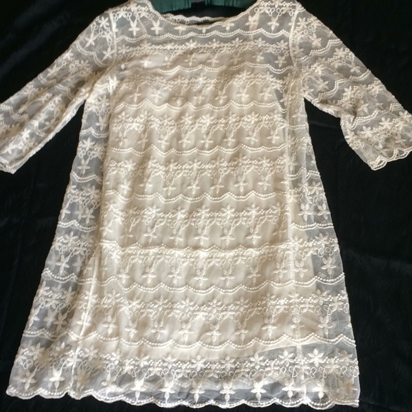 Forever 21 Lace dress tunic Size Medium 3/4 sleeve - Picture 7 of 8